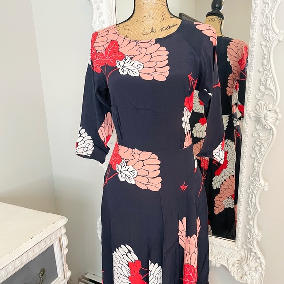 $628 AUTHENTIC Paul & Joe Floral Maxi Flower Dress Boho RUNWAY - Picture 4 of 16